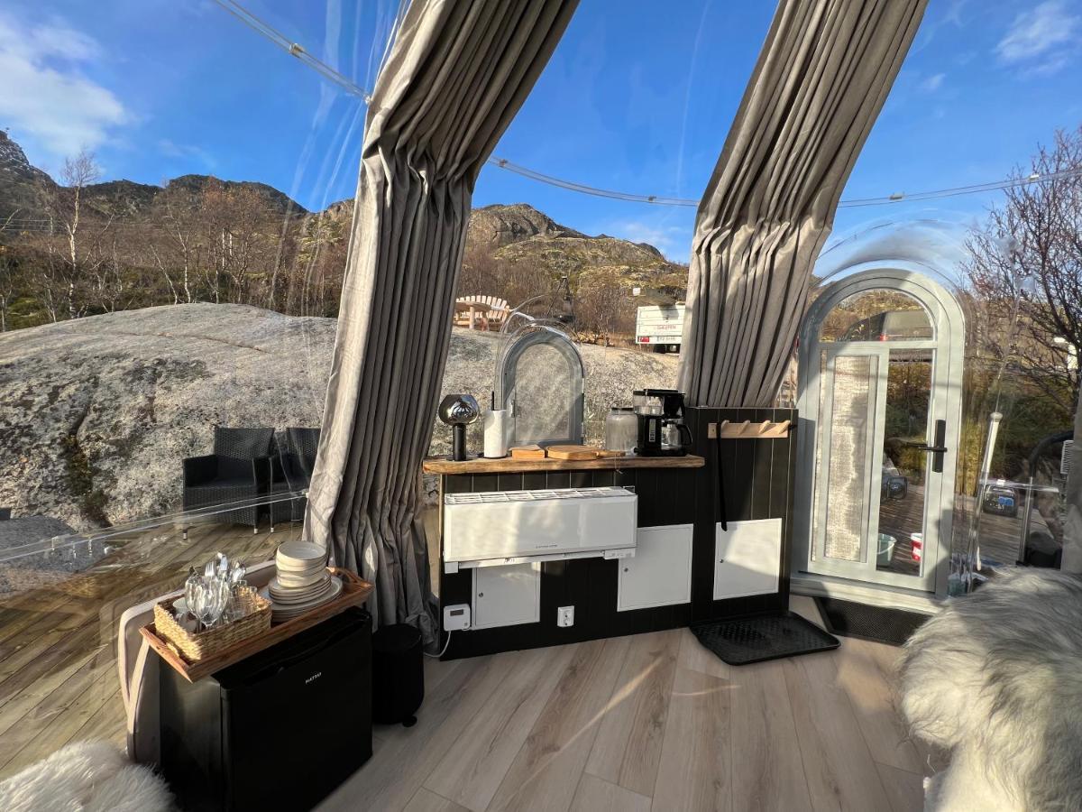Lofoten Glampingdome Myrland Exteriör bild