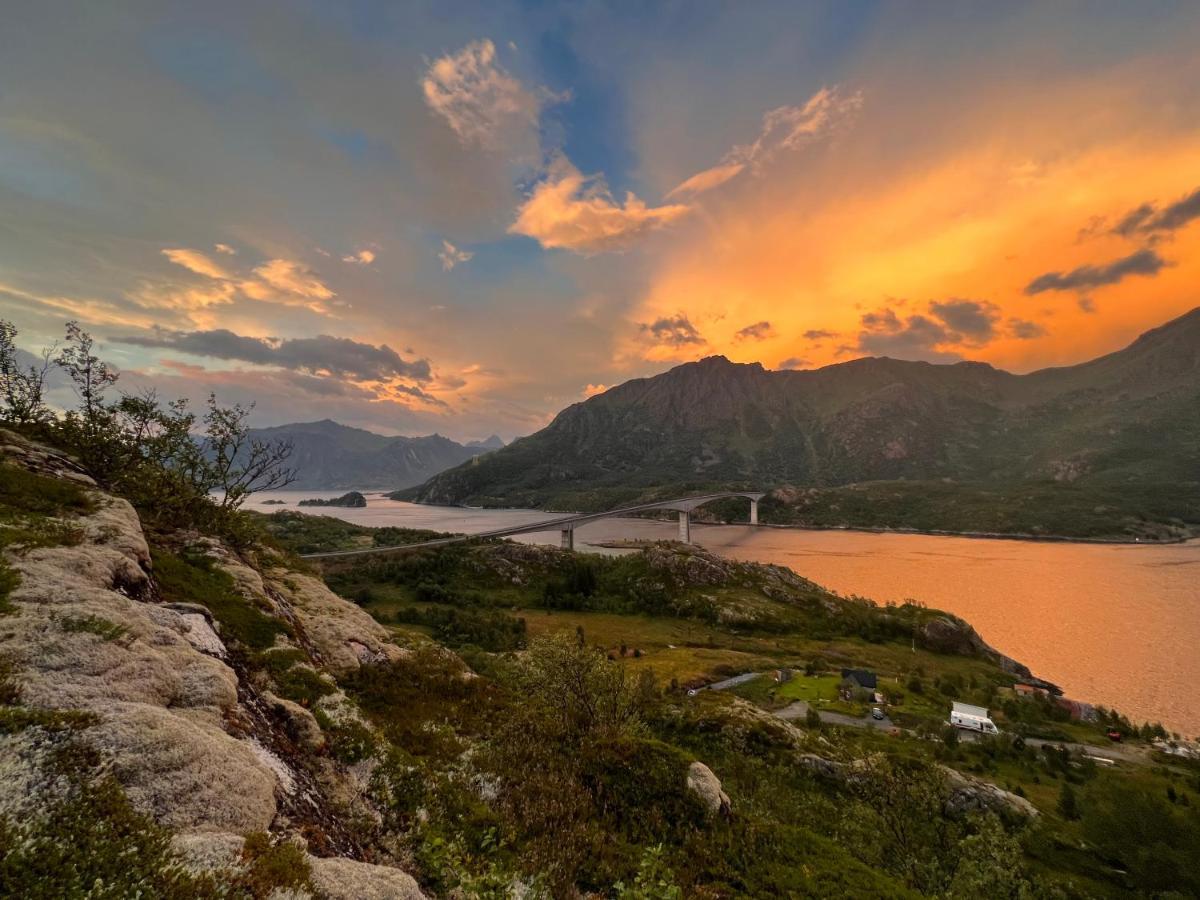 Lofoten Glampingdome Myrland Exteriör bild