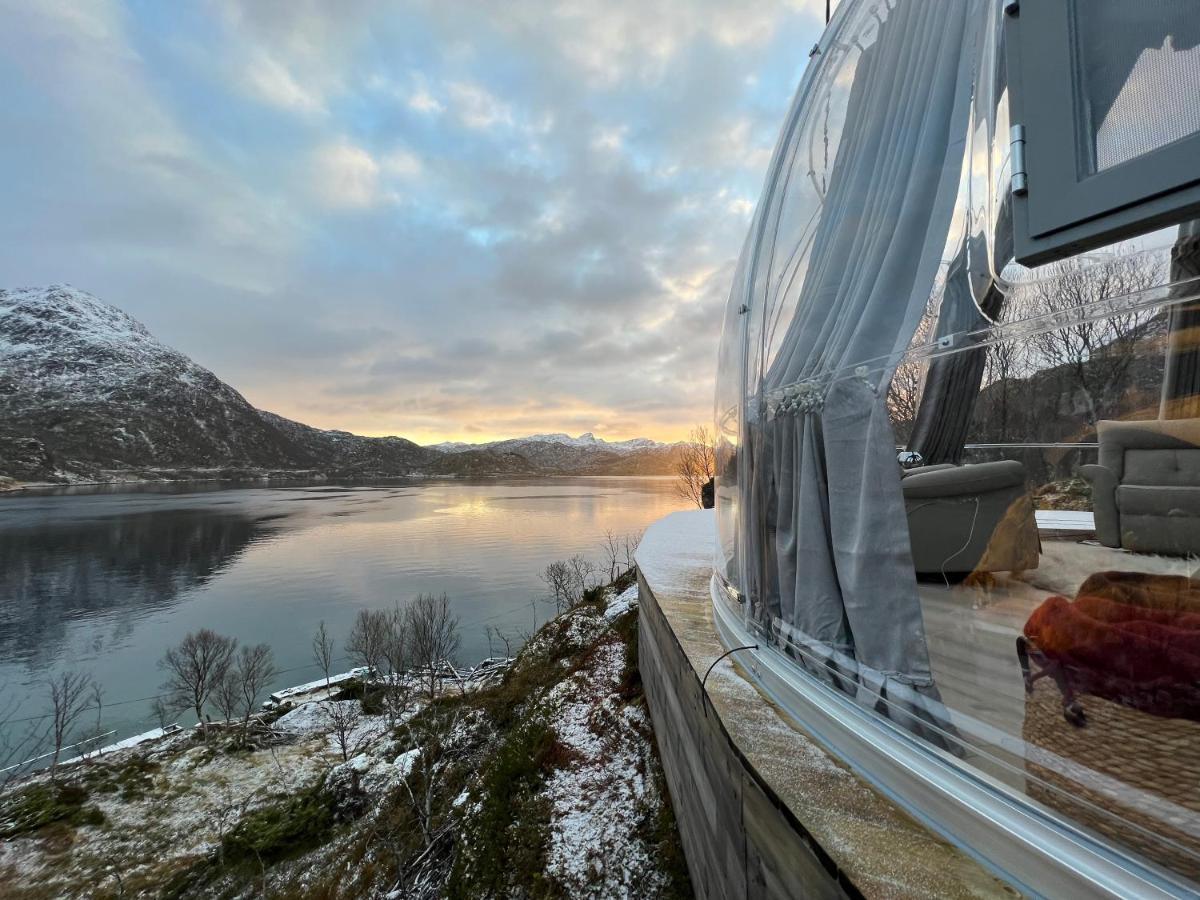 Lofoten Glampingdome Myrland Exteriör bild