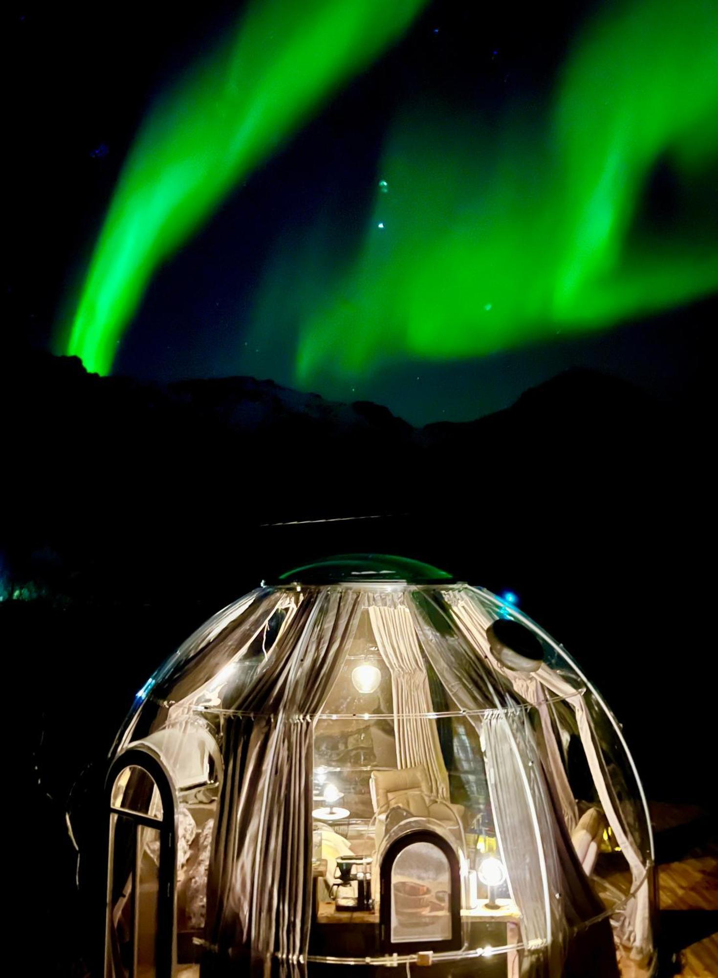 Lofoten Glampingdome Myrland Exteriör bild