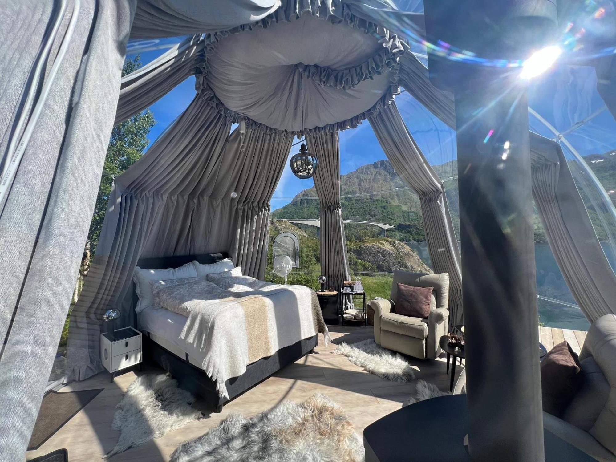 Lofoten Glampingdome Myrland Exteriör bild