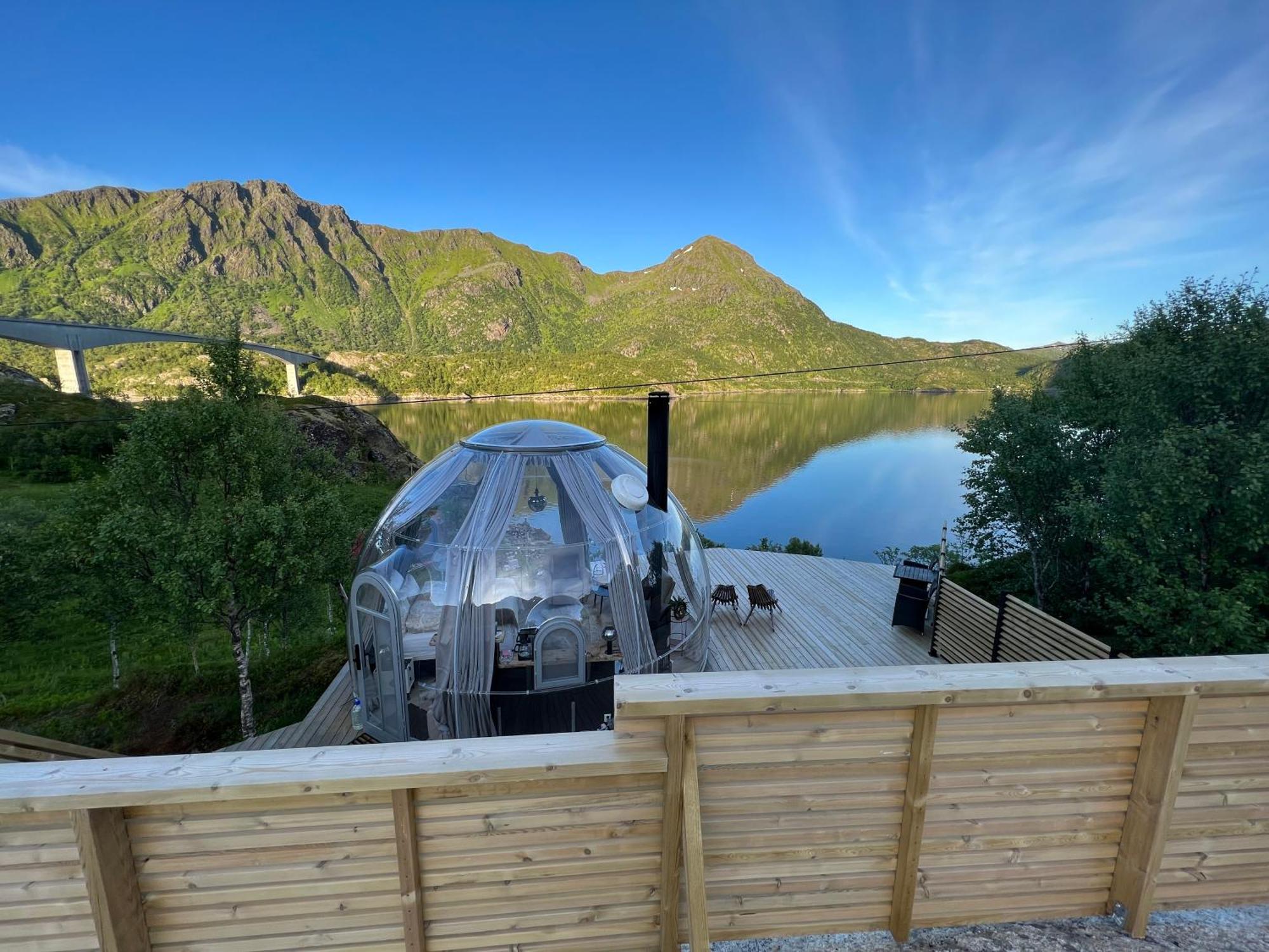 Lofoten Glampingdome Myrland Exteriör bild