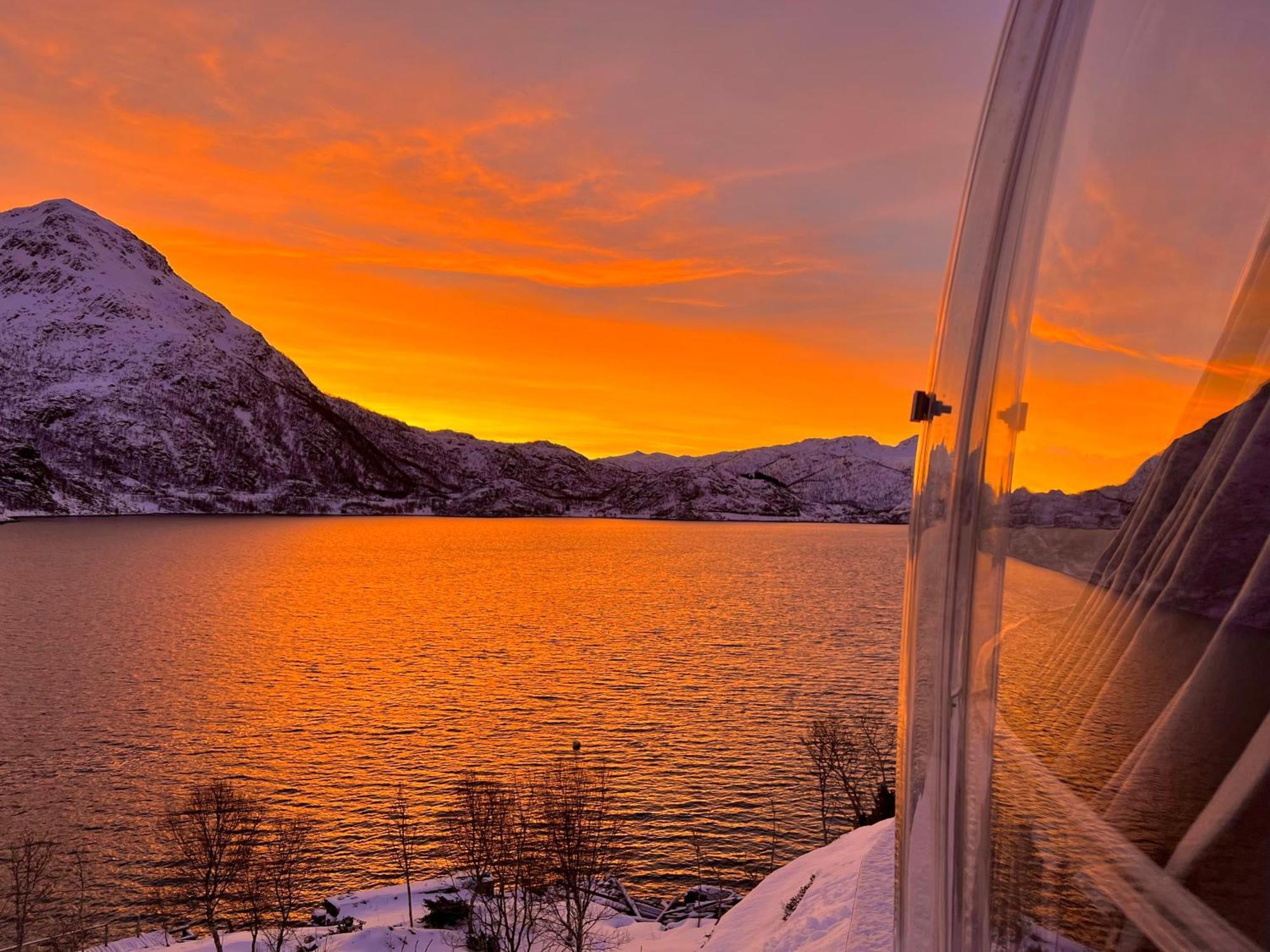 Lofoten Glampingdome Myrland Exteriör bild