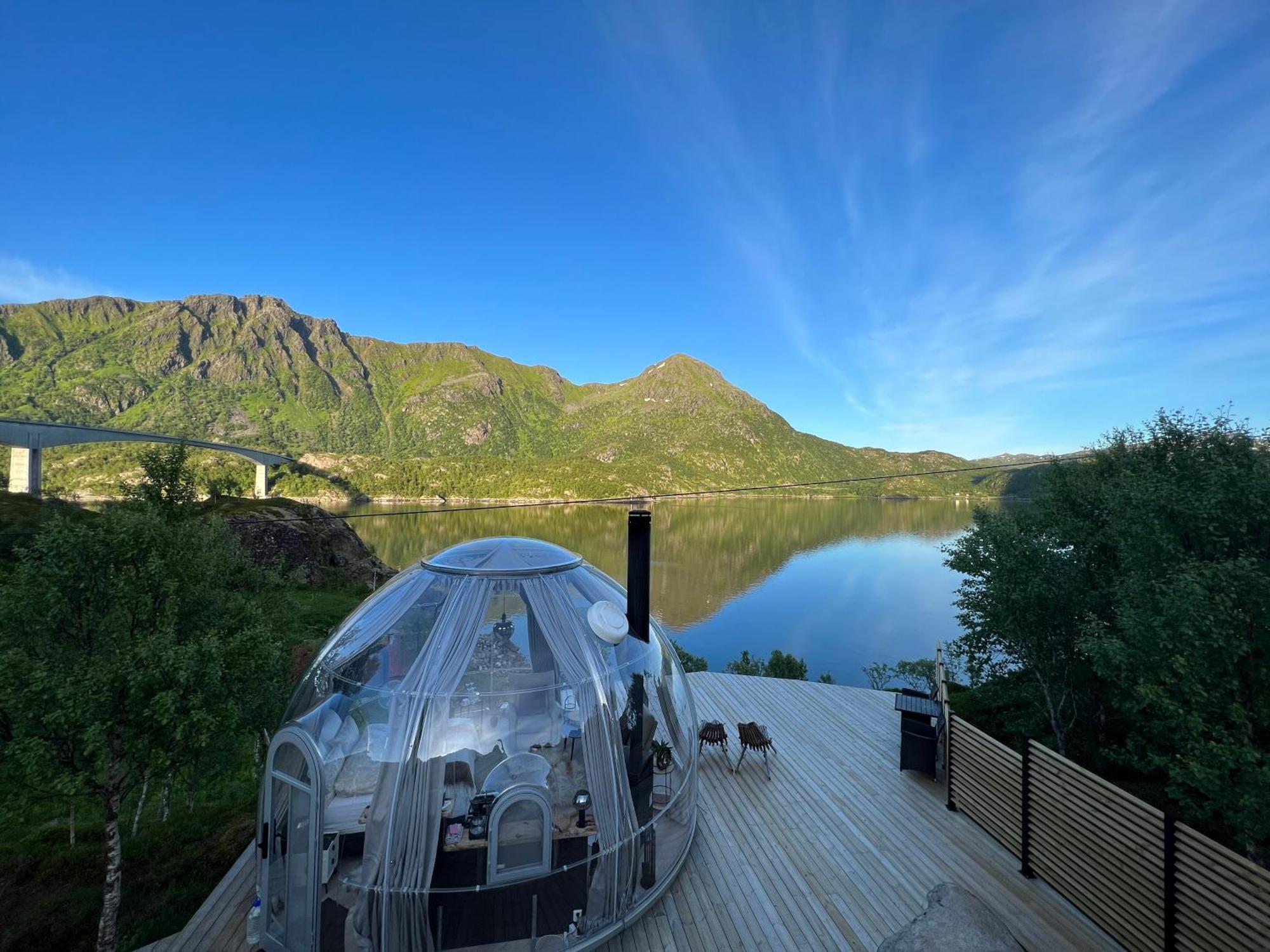 Lofoten Glampingdome Myrland Exteriör bild