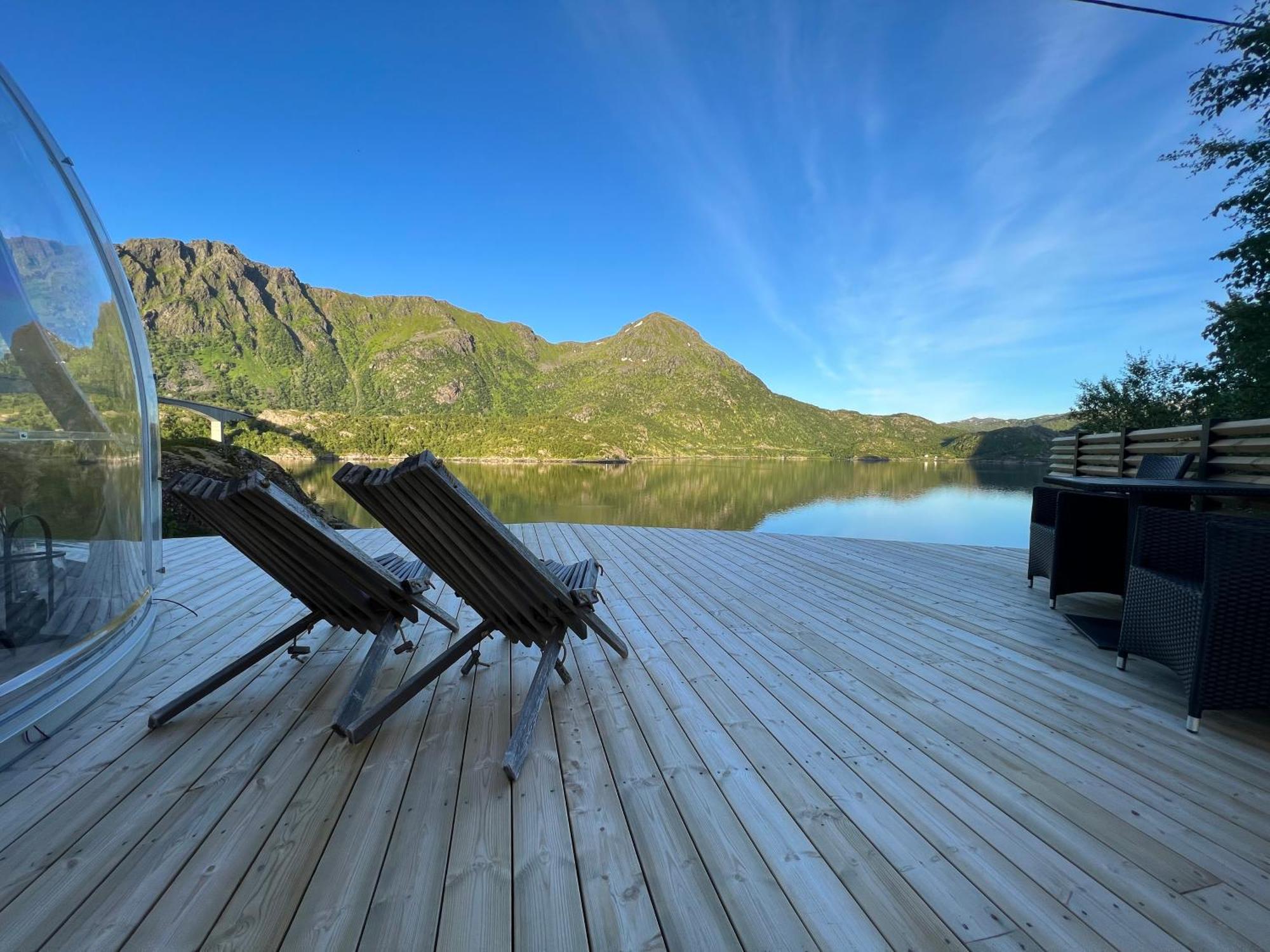 Lofoten Glampingdome Myrland Exteriör bild